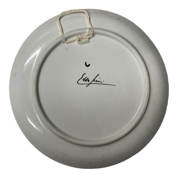 Artist Signed 9.5” Hand Painted Dinner Plate Cucine Spagnolo Italian Stove Kitch - Picture 2 of 4